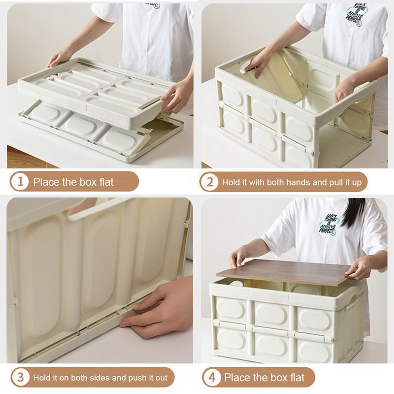 HOTJOY Outdoor Foldable Storage Box Multifunctional Camping Organizer ...