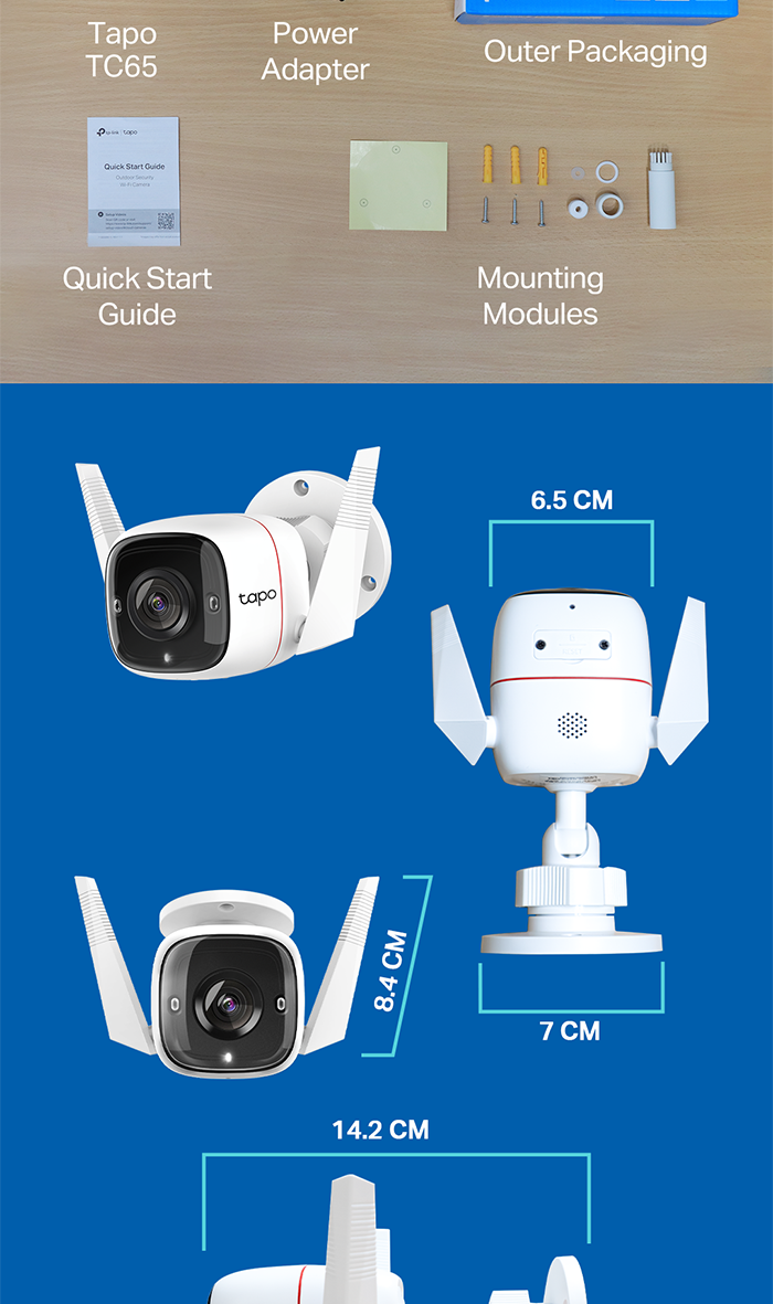 Funhouse | TP-Link Tapo TC65 3MP Outdoor Night Vision Motion Detection ...