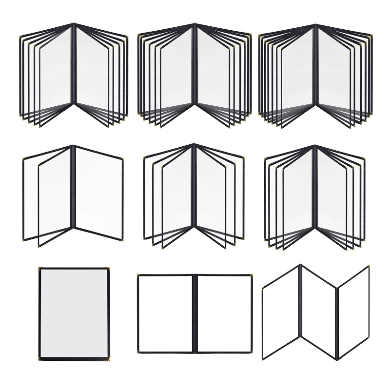 A4 Transparent Cover Menu book Menu holder Menu stand Menu board with 1 ...