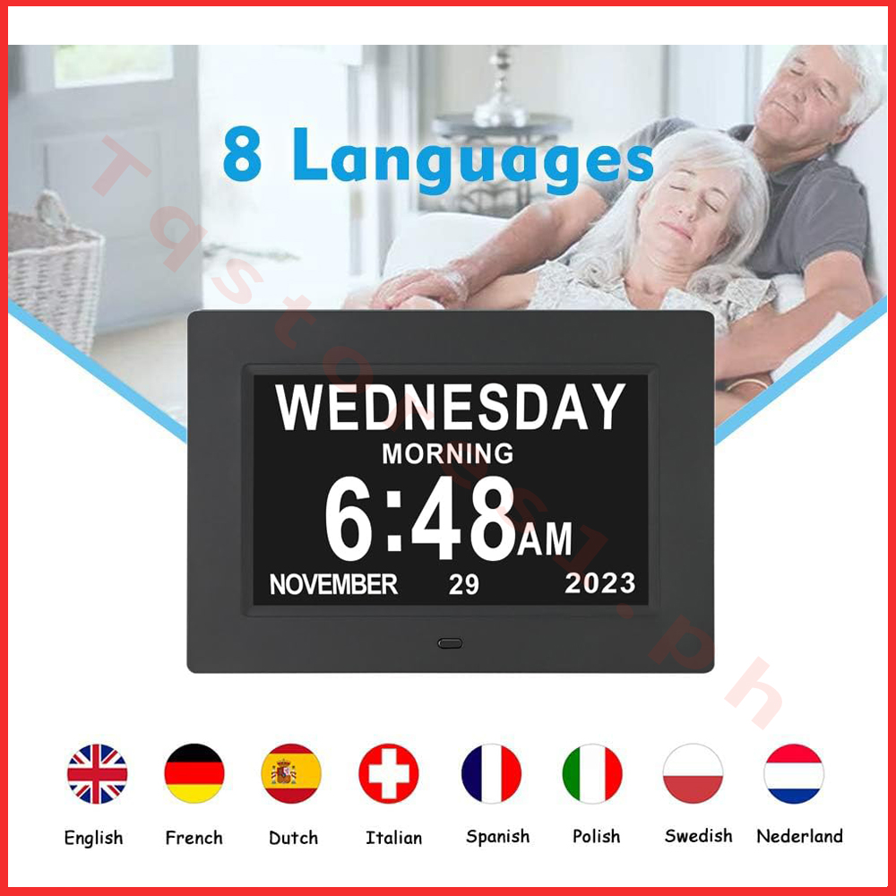 TQ 7 / 8 / 10-inch Digital Daytime Photo Frame Calendar Clock With ...