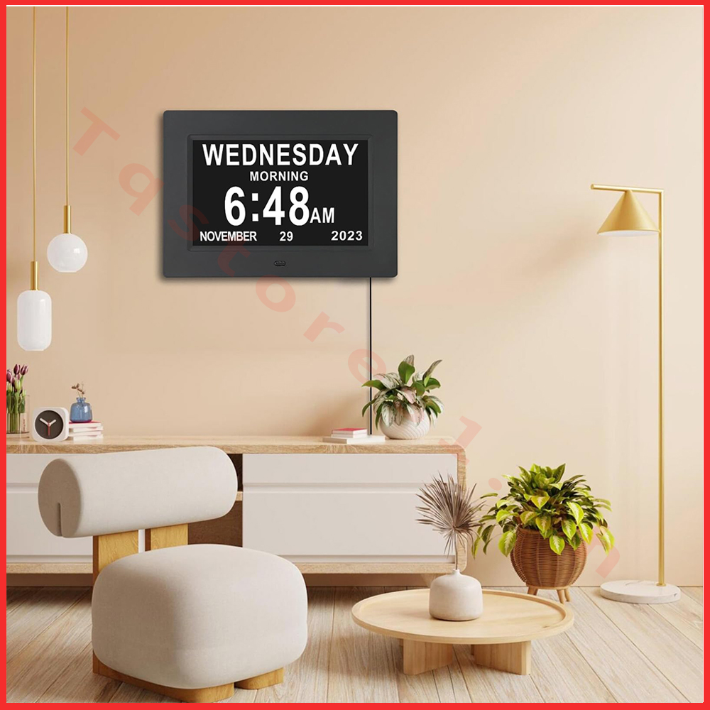 TQ 7 / 8 / 10-inch Digital Daytime Photo Frame Calendar Clock With ...
