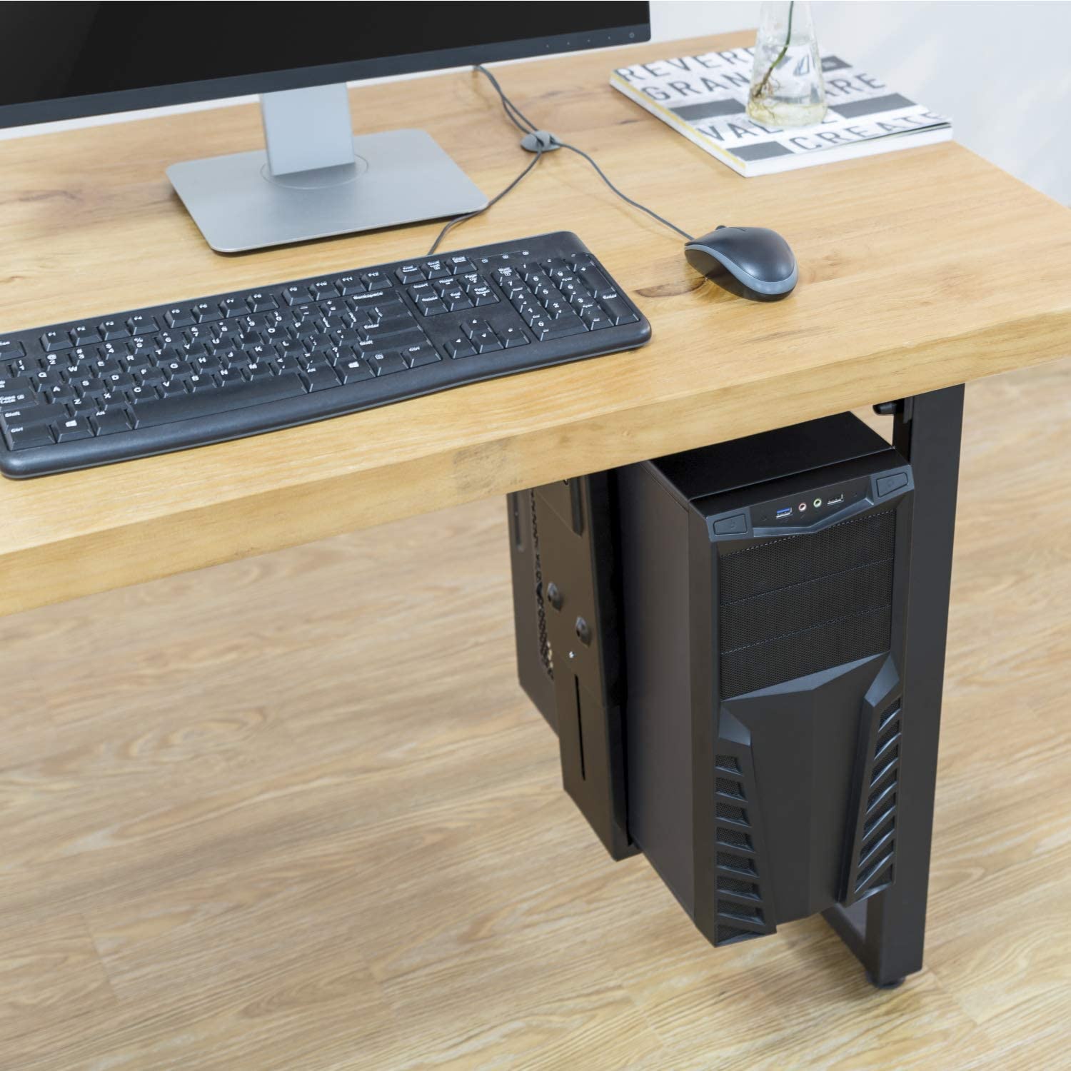 Adjustable CPU Bracket for Under Desk/Wall | Shopee Philippines