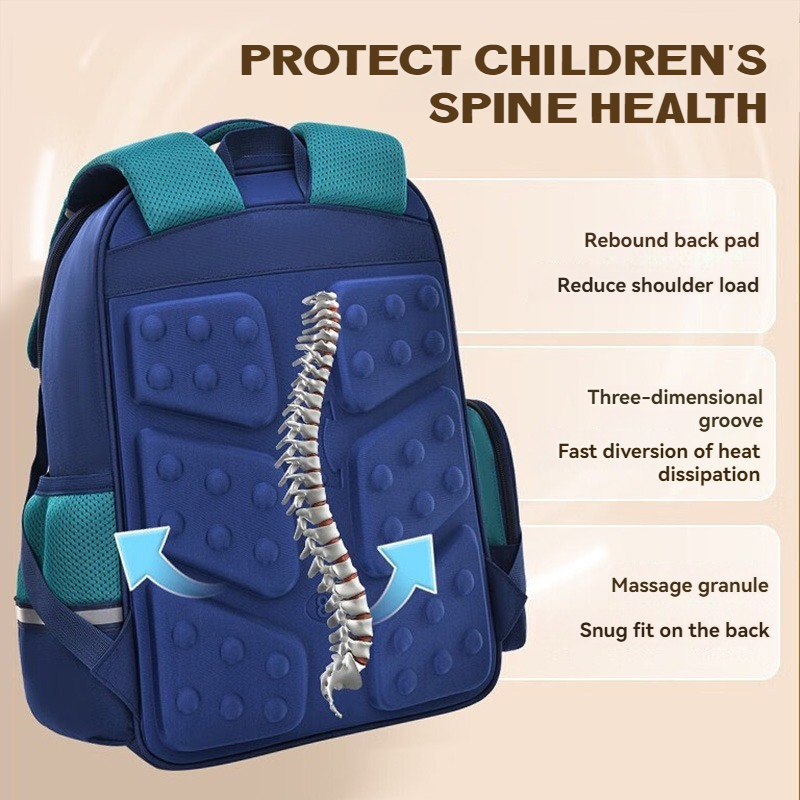 2025 New School Backpack Spine Protection Load Reduction Waterproof ...