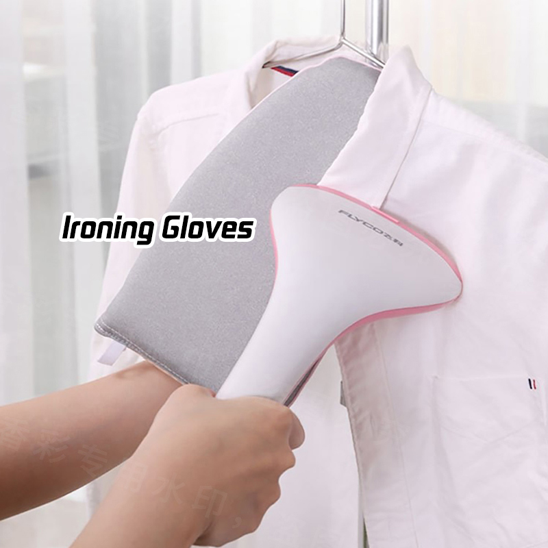 Ironing Glove / Steamer Mitt – White Polyester, Heat Resistant, For Use With Garment Steamers & Irons
