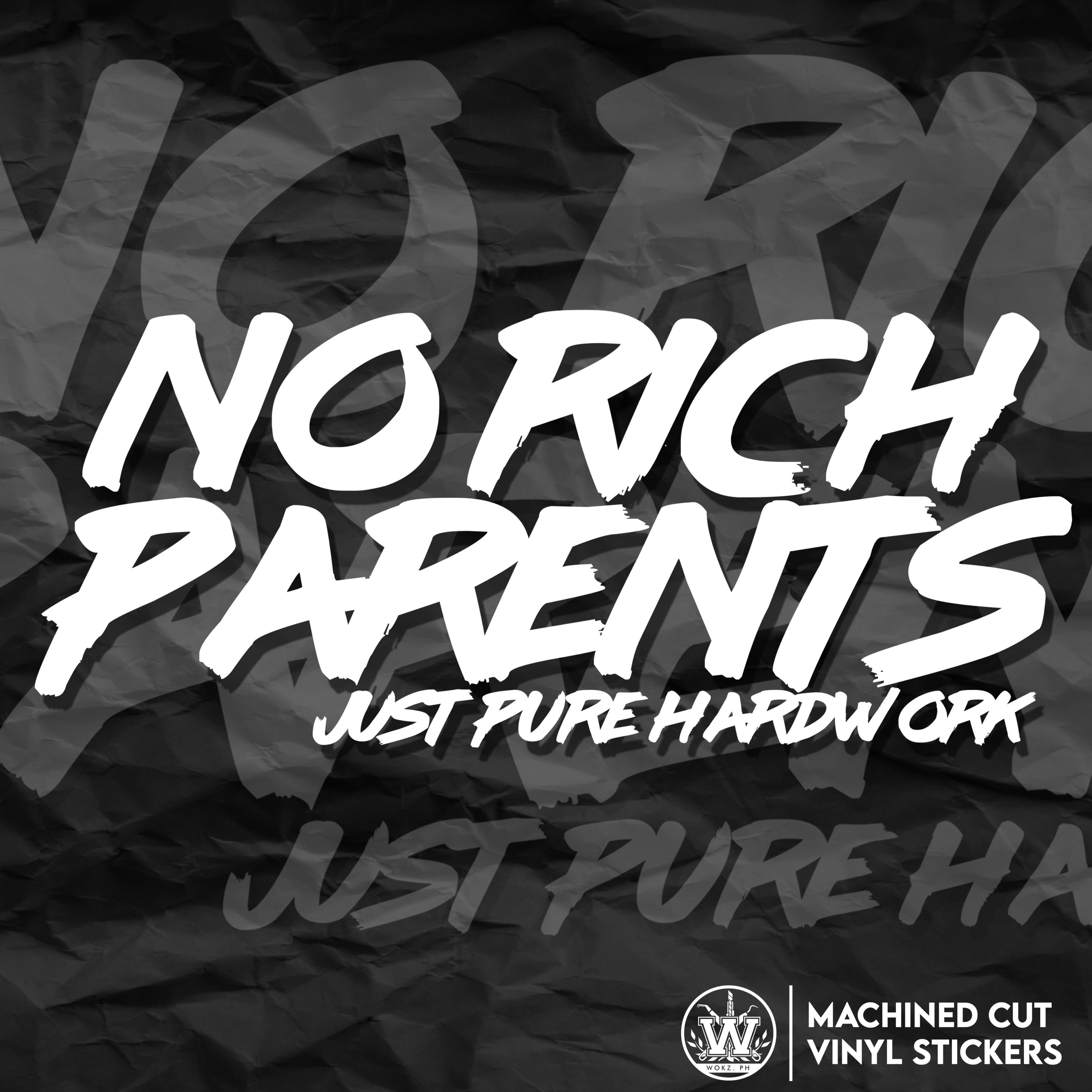 NO RICH PARENTS - CAR MOTORCYCLE TUMBLER LAPTOP STICKERS | Shopee ...