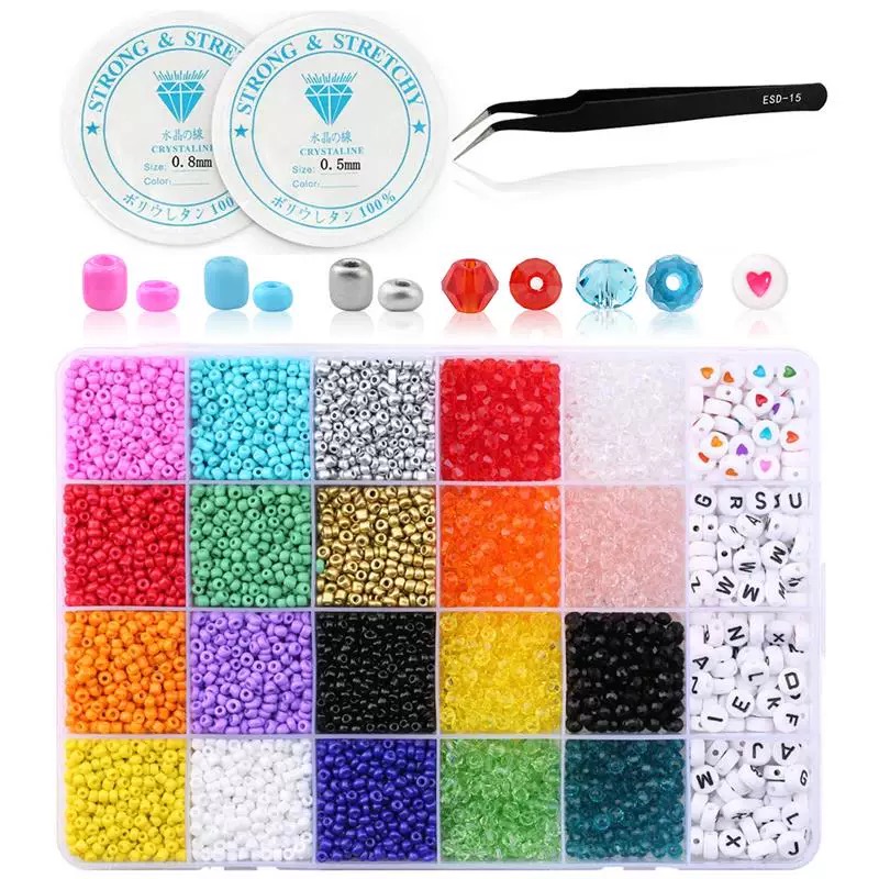 5000pcs Beads Kit with Lock Letter Beads and Heart Beads for Name ...