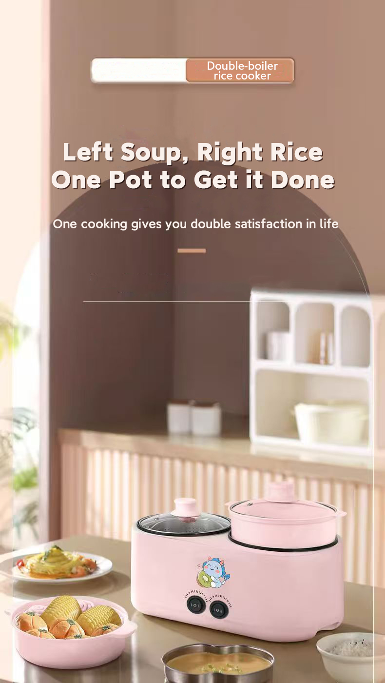 Dual Rice Cooker 4.0L Non-stick Multifunctional Electric Cooker 8H Keep ...