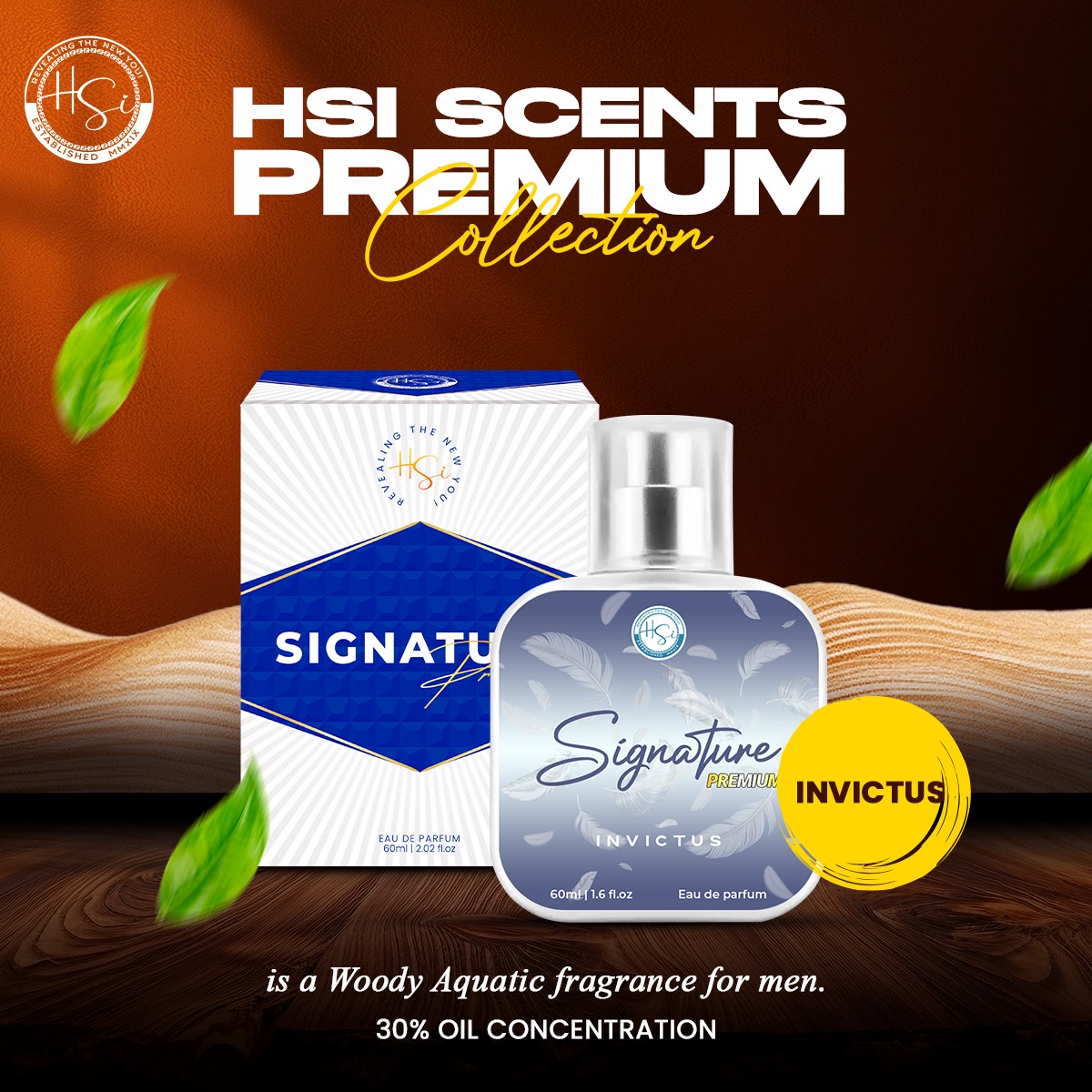 Signature Invictus Premium Edition 30% Oil Concentration For Men 60ml ...