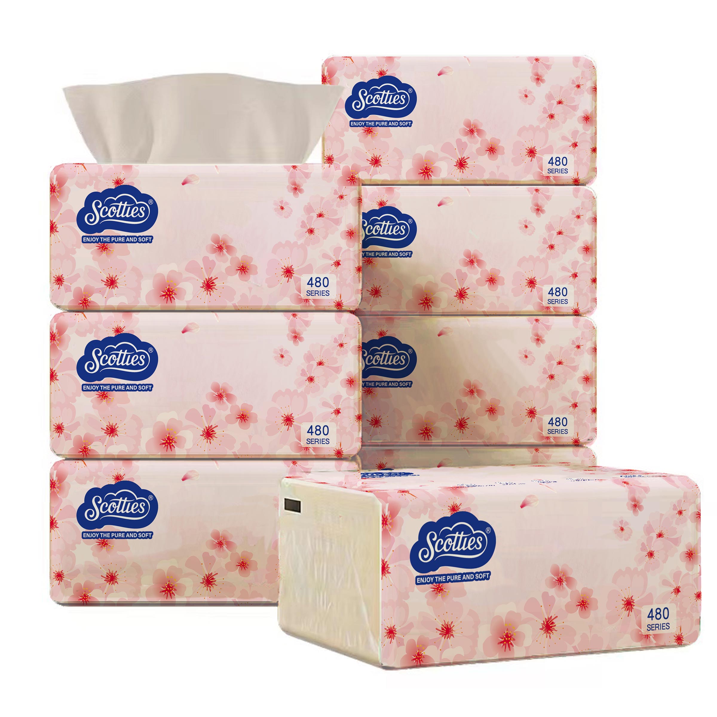 8 Packing super soft Tissue Facial for face small Tissue 4-Ply Facial ...