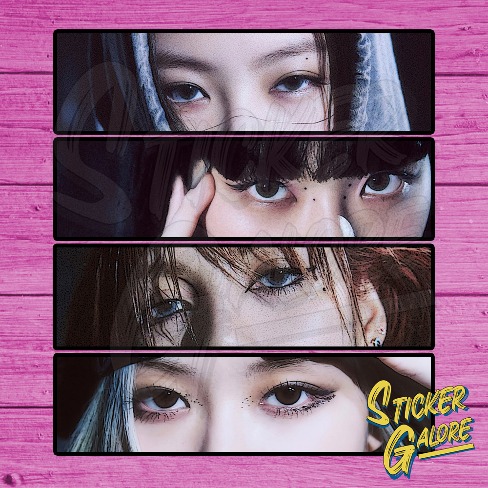 BLACKPINK EYE SLAP STICKERS (WATERPROOF SCRATCH PROOF VINYL LAMINATED ...
