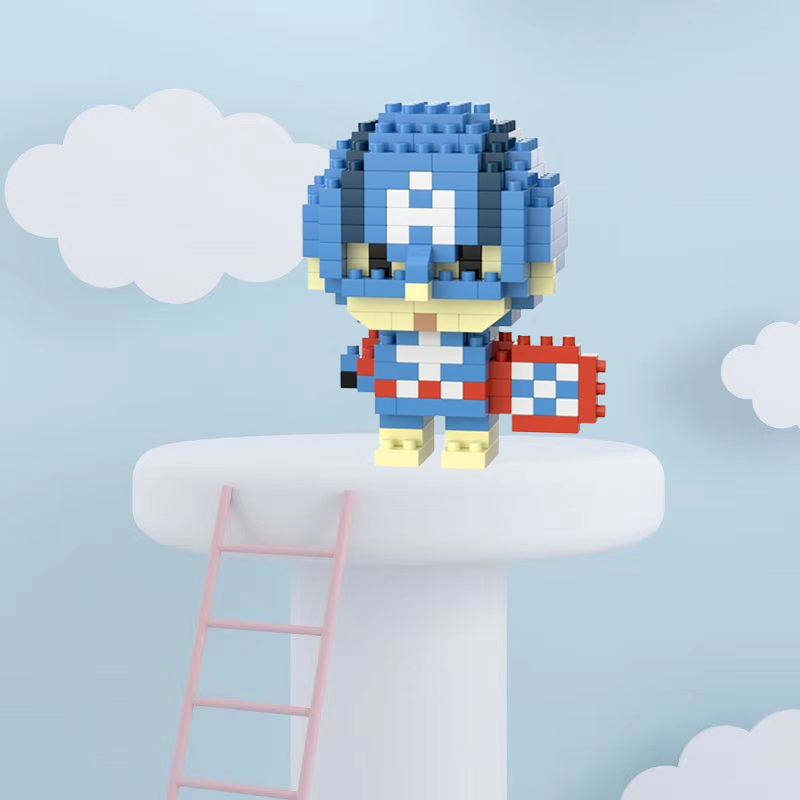 【DUZ】The Avengers Mini Block Building Blocks Cute Cartoon Character ...