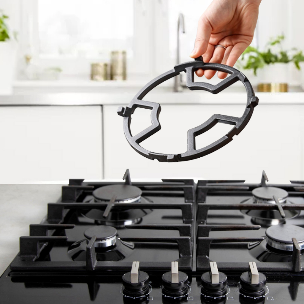 COOKER KING Gas non-slip stove rack Cast Iron Wok Support Rack Burner ...