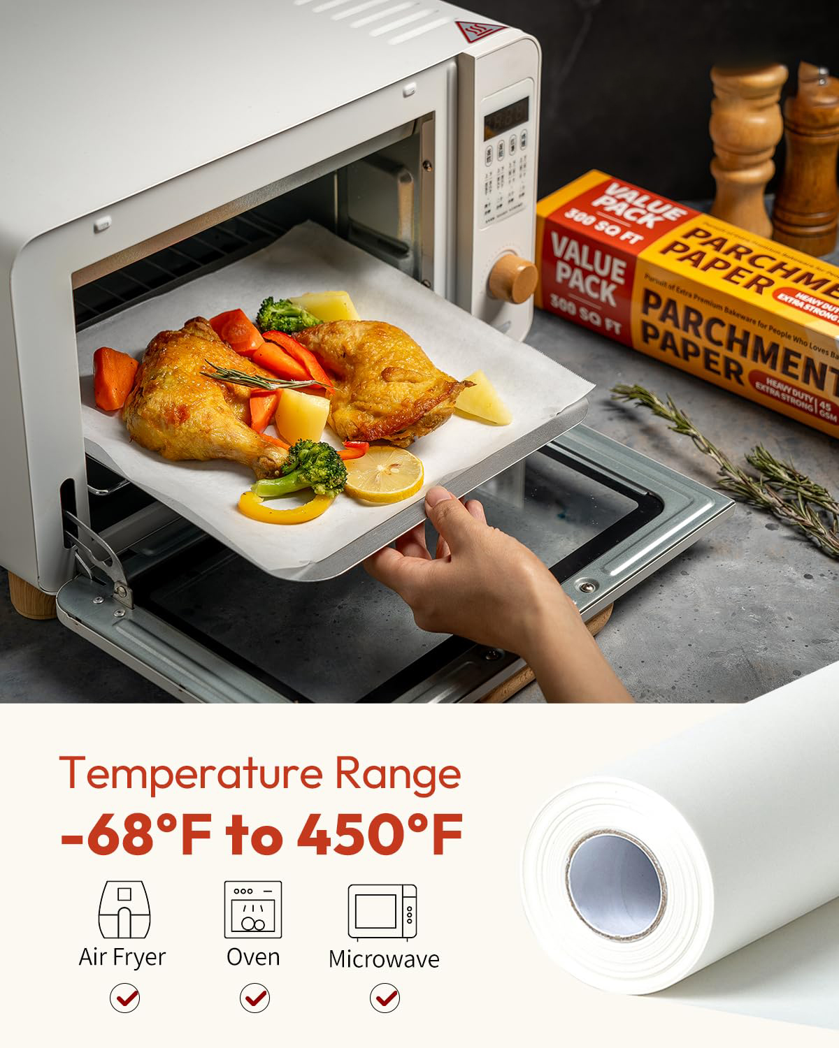 5M/10M/20M/50M Baking Paper Non-Stick Parchment Paper Baking Sheets for ...