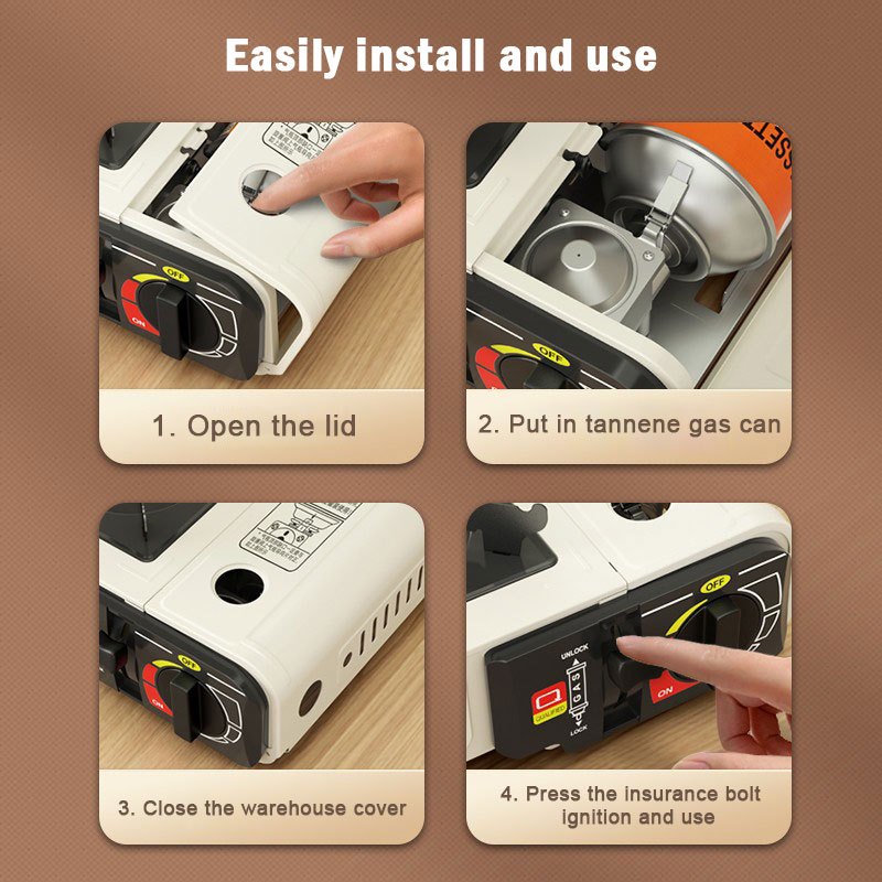 2in1 With Box Butane Gas Stove Portable camping cooking picnic barbecue ...