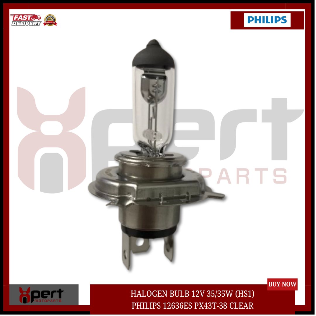 HALOGEN BULB 12V 35/35W (HS1) 12636ES PX43T-38 CLEAR (PER PIECE ...