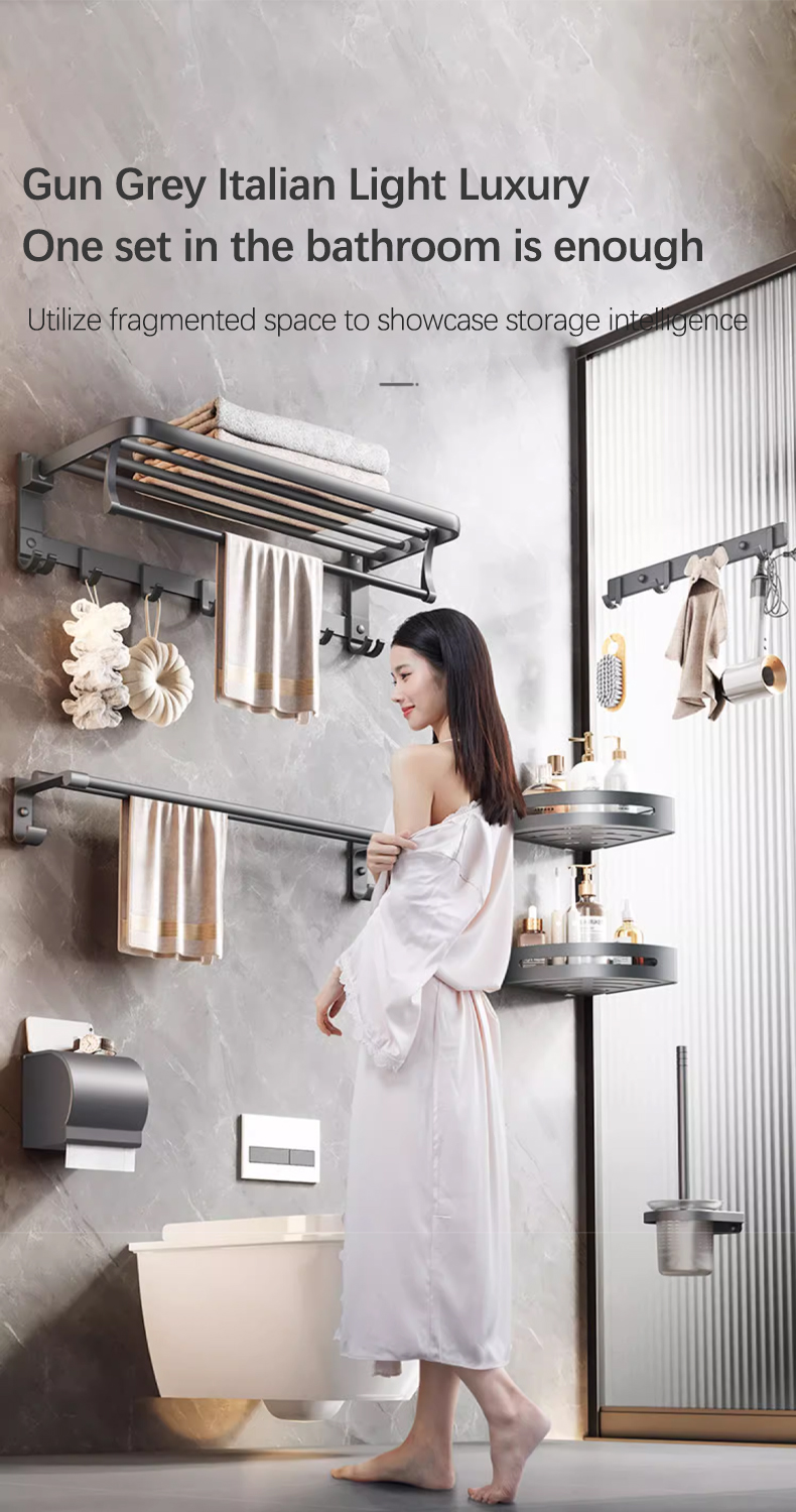 FARIDA Bathroom Organizer Towel Holder Bathroom Rack Towel Rack Toilet ...