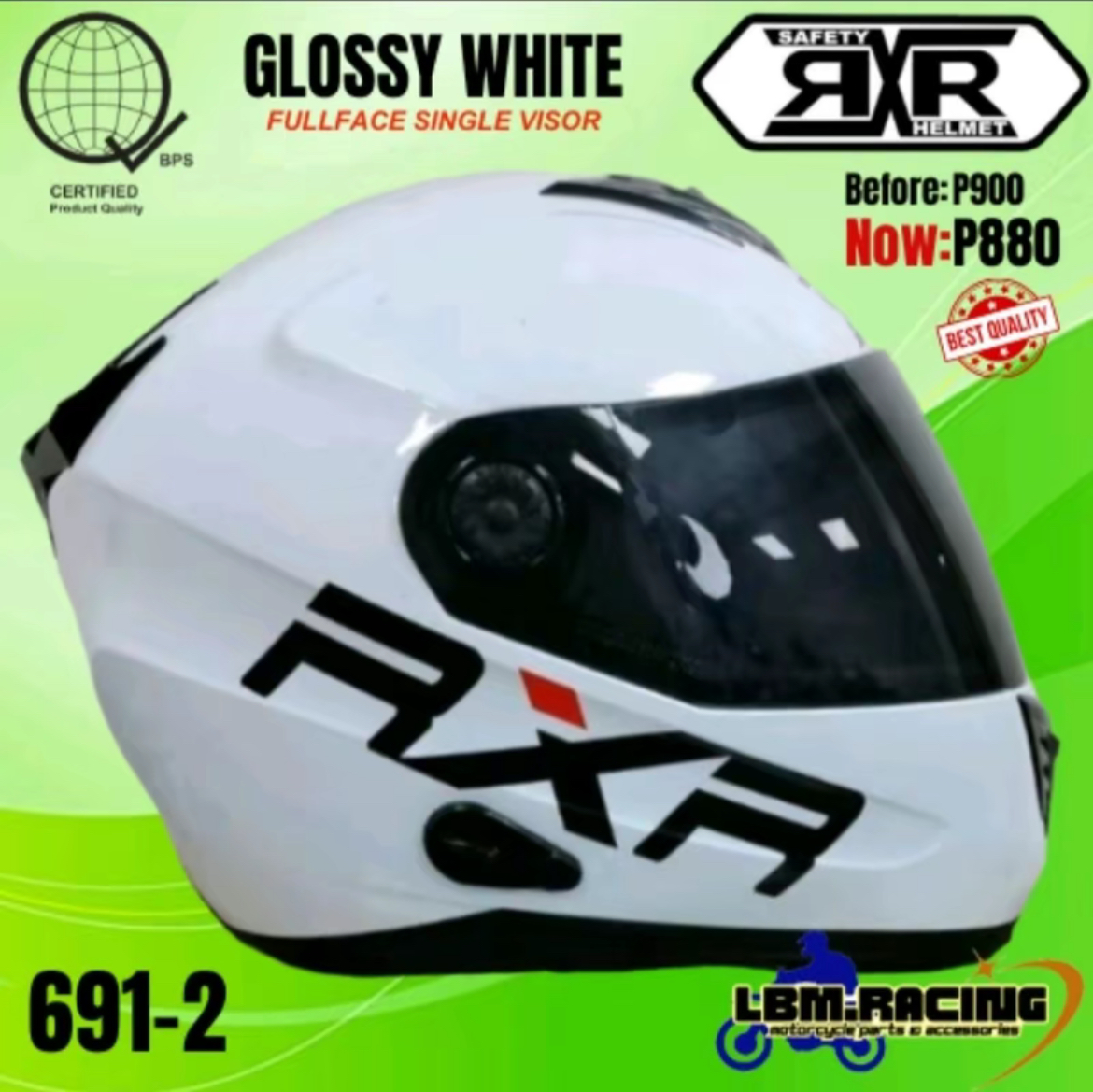 Motorcycle RXR helmet Full Face Rider's Helmet Single Visor K691-2 ...