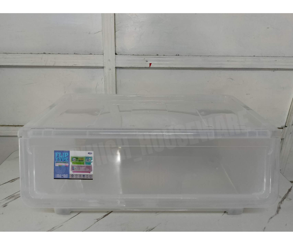 NIKKO HEAVY DUTY 58 LITERS STORAGE BOX FLIP TYPE WITH WHEELS / FOOD ...