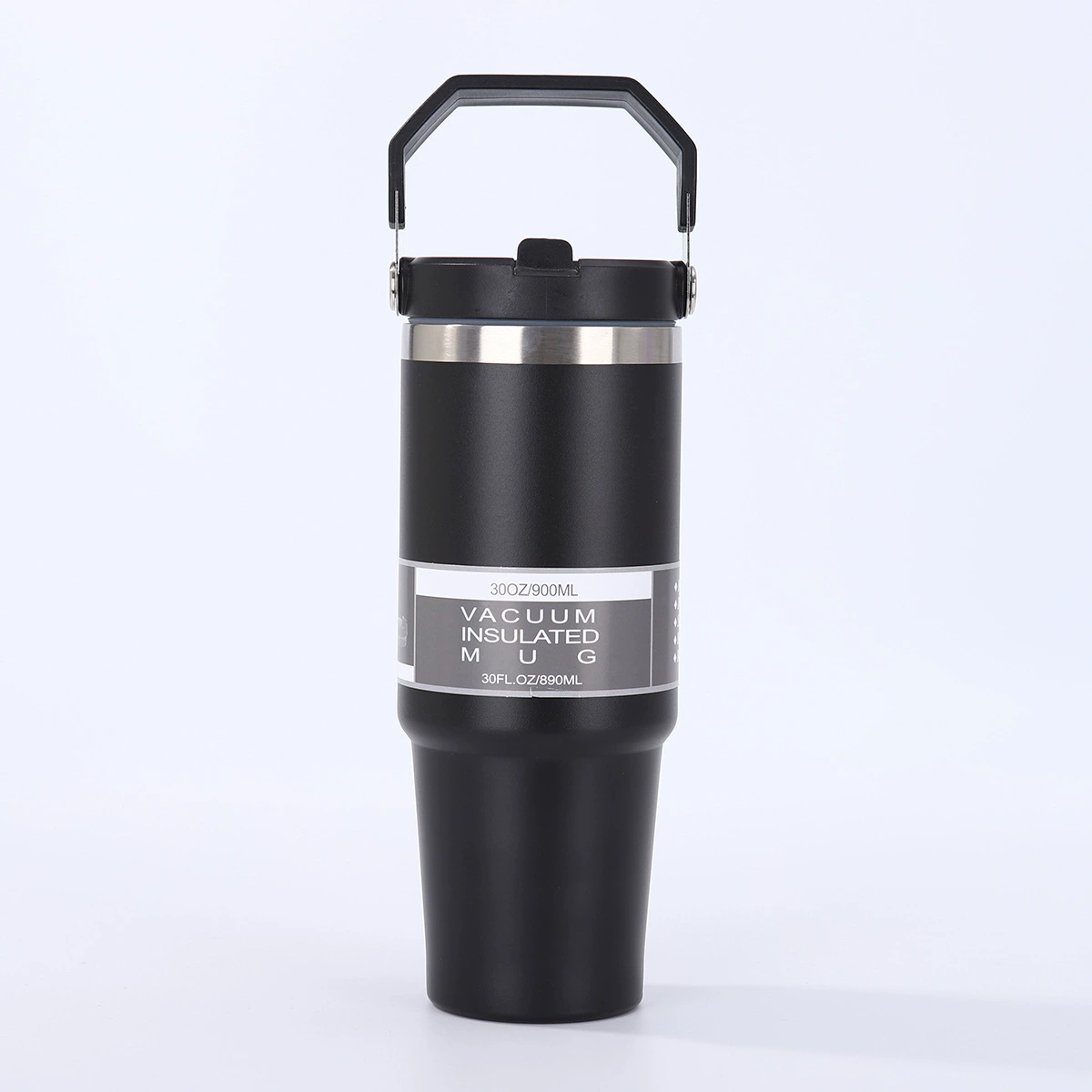 900ml New Tumbler with Foldable Straw Thermos Coffee Mug Stainless ...