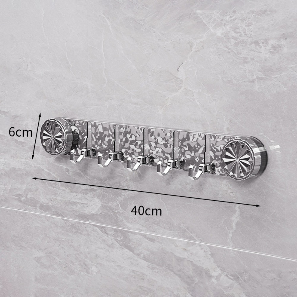 Wall Mounted Suction Cup Hook Rotating Towel Rack Robe Coat Hangers ...