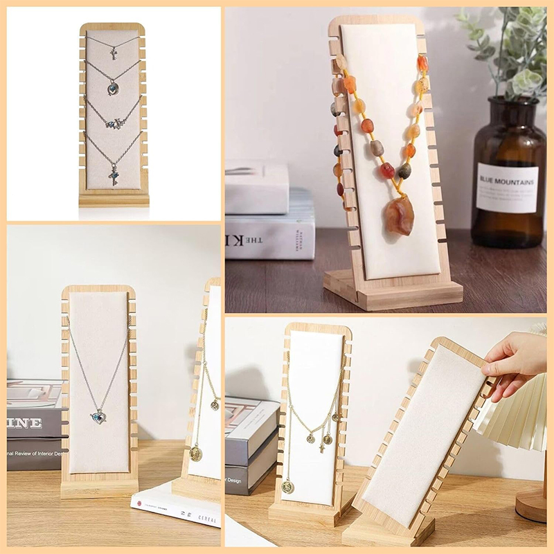 Wooden Rack Necklace Jewelry Display Stand Jewelry Organizer Rack Gift ...