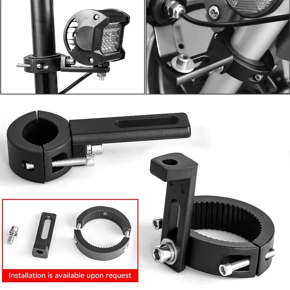 2-Piece Motorcycle Headlight Fog Spot Light Bracket – Fork Clamp Mount, 22-31mm