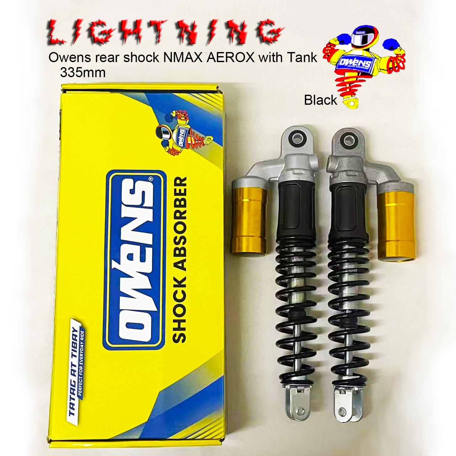Owens Rear Shock for NMAX and AEROX with 335mm Length | Shopee Philippines