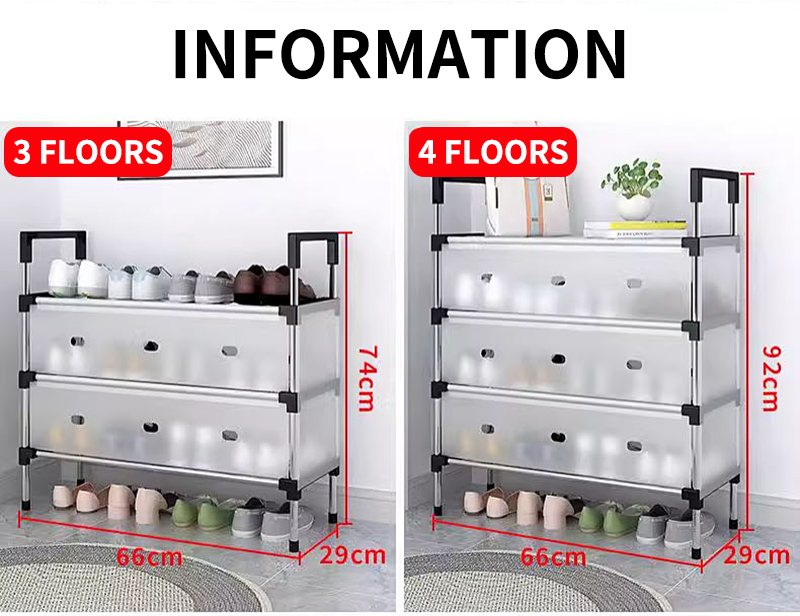 6 layer shoe rack Easy multi-layer assembly dustproof and waterproof ...