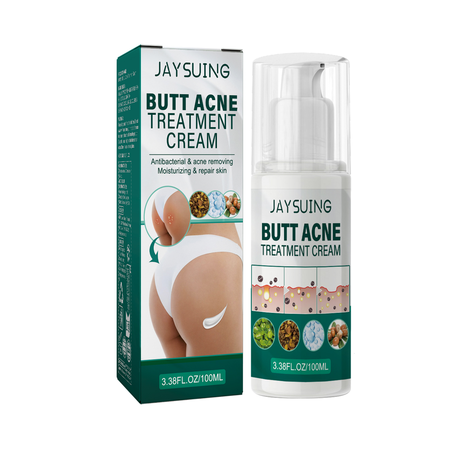 JAYSUING Butt Acne Treatment Spray for Smooth Clear Skin with Anti ...