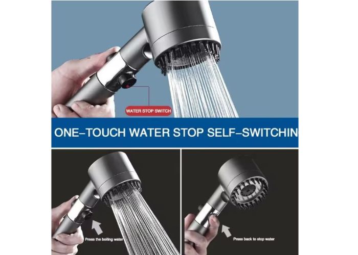 3Modes Super Pressurized Shower Head Set With Filter High Pressure ...