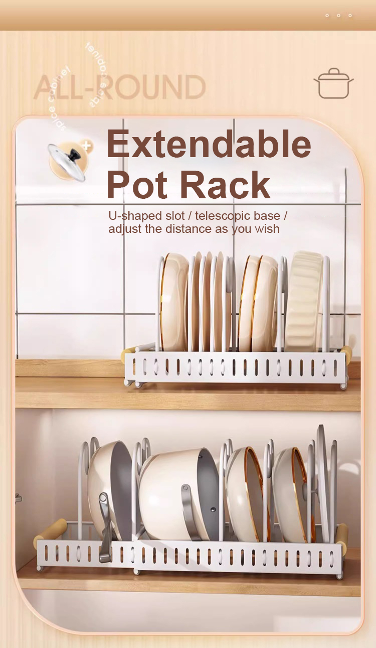 SOFTHOME 7/10 Brackets Dishes Organizer Adjustable Width Kitchen Rack ...