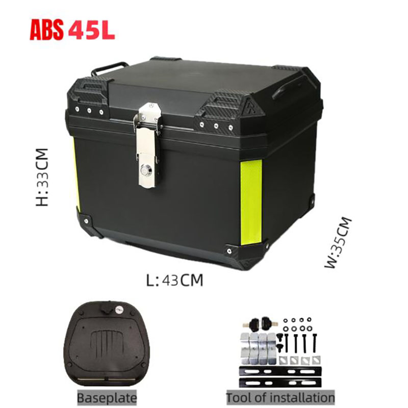 【Local-Ship】45L Top Box For Motorcycle Tail Box Universal Backrest ...