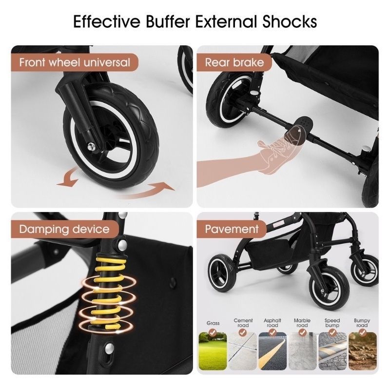 MPM Pet Stroller Pet Carrier Strong Structure Dog Detachable Stroller ...