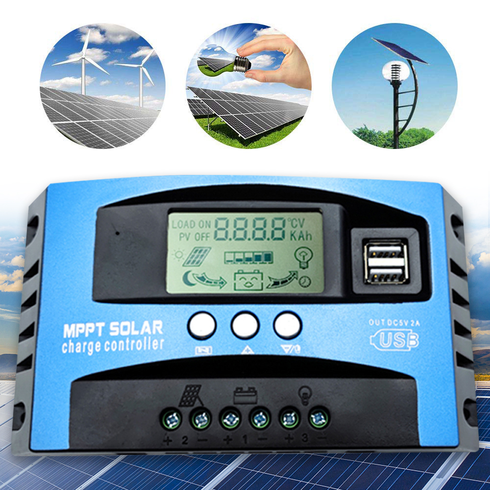 100A 30A Mppt Solar Charge Controller 12V/24V Battery Regulator Solar ...