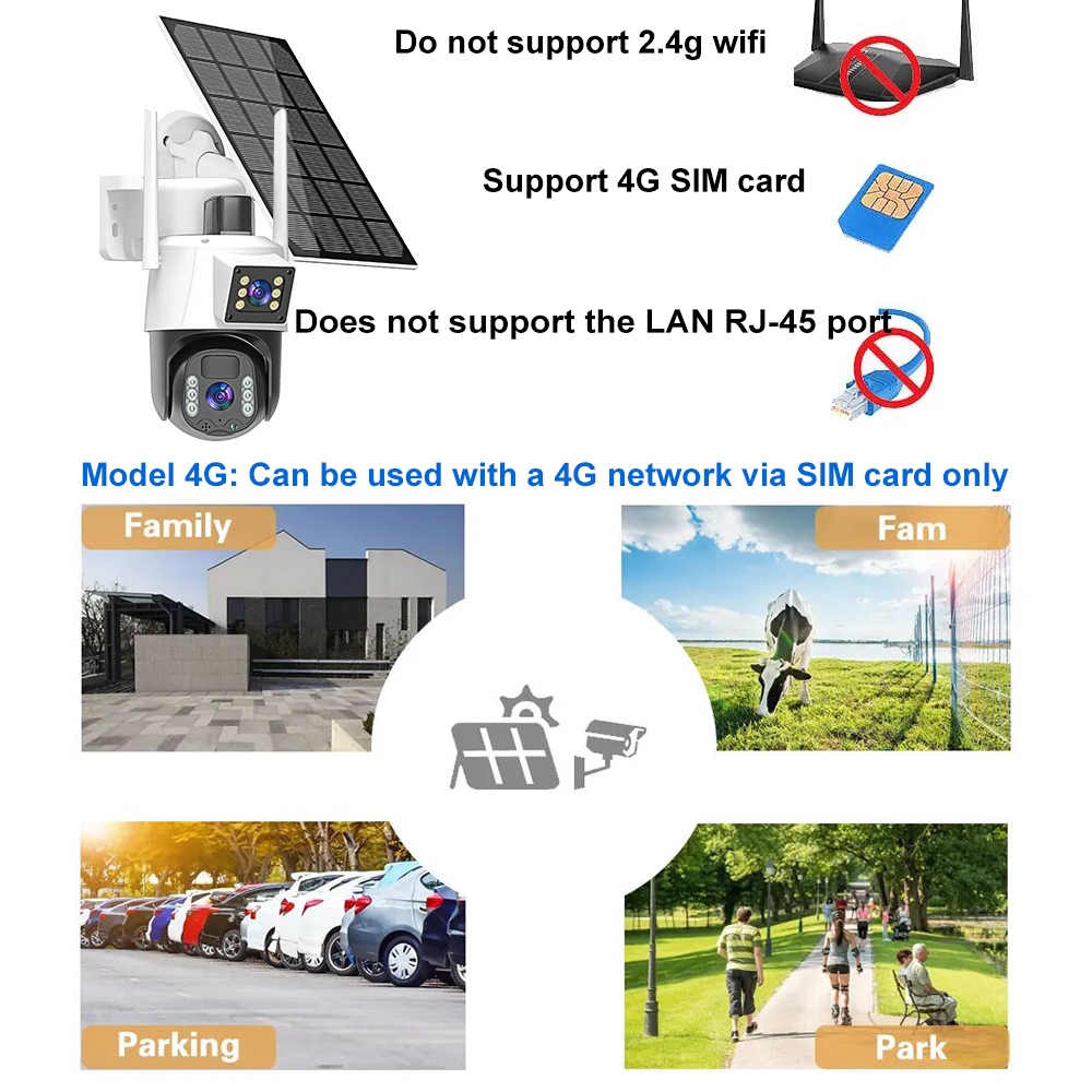 Expose Solar CCTV Camera Outdoor With WiFi Muilt Lens 4G CCTV No WiFi ...