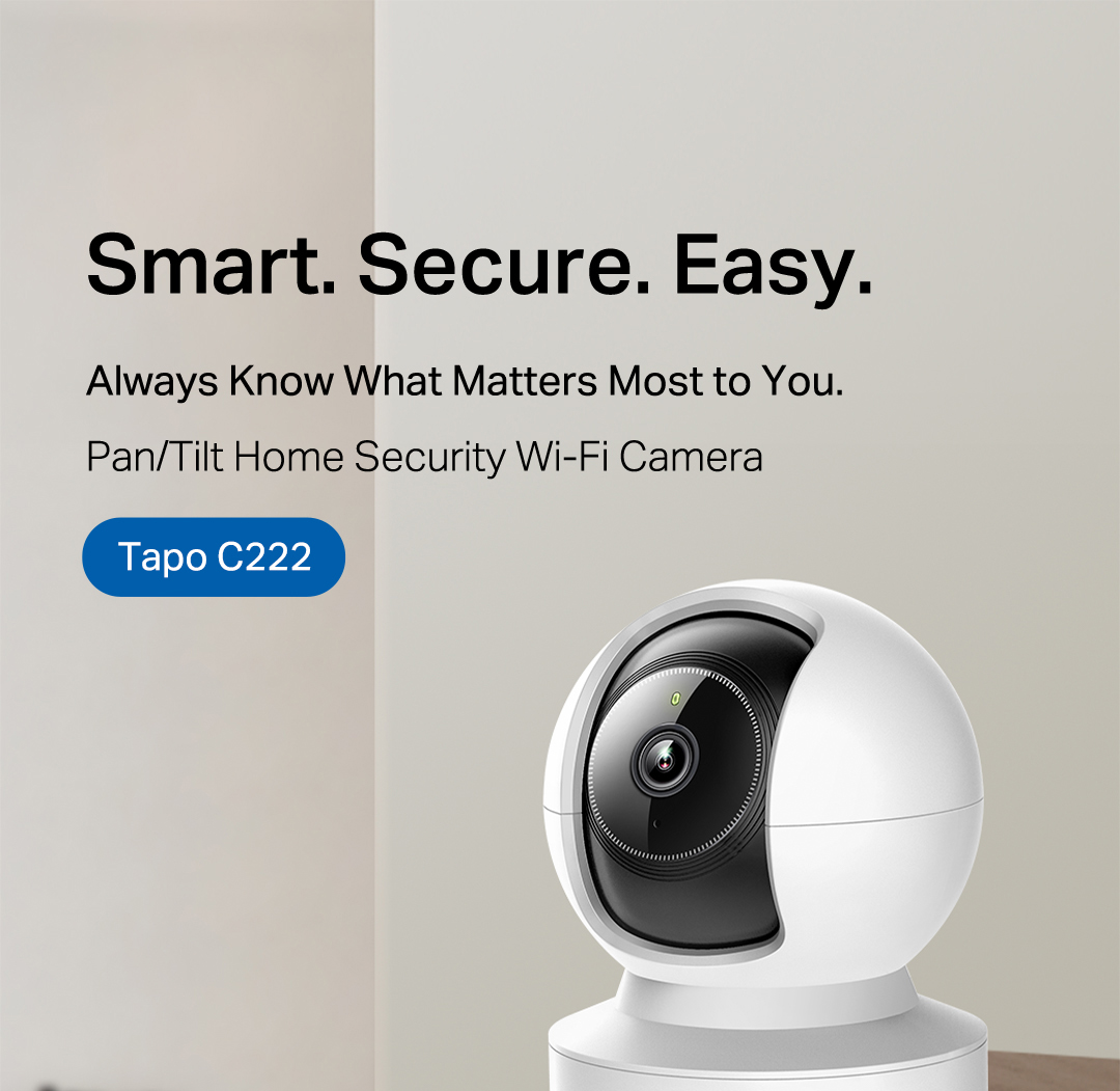 TP-Link TAPO C222 2K 4MP QHD Security Camera with 360º Pan/Tilt, Lan ...