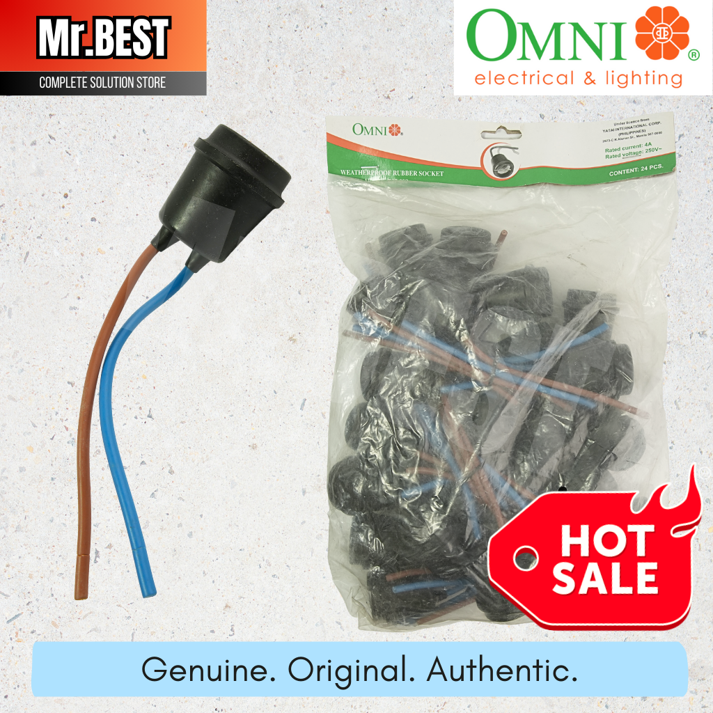 OMNI E27-602 Weatherproof Rubber Socket For LED Bulbs | Outdoor/Indoor ...