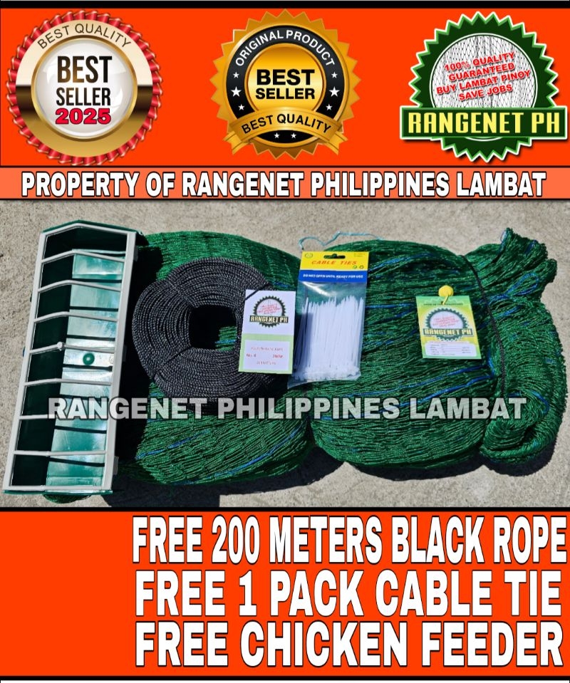 Chicken Range net 100 Meters (BUY 1 GET 3 FREEBIES) Backyard, poultry ...