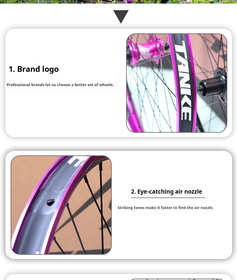 2025 New TANKE WTB Bicycle Rim 26 27.5 29 Mountain Bicycle Rim with ...