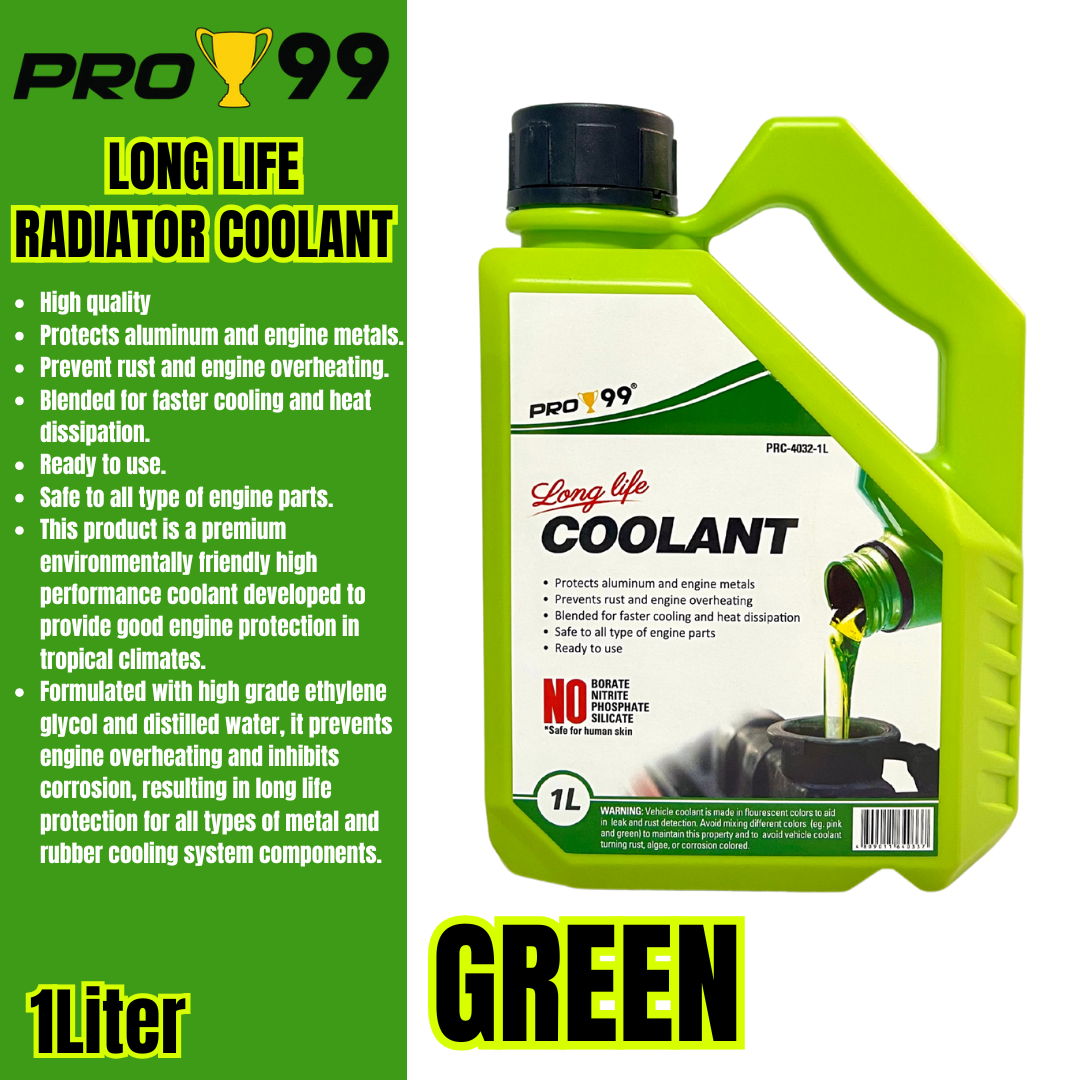 PRO99 Green Long Life Radiator Coolant 1 Liter Ready to Use High ...