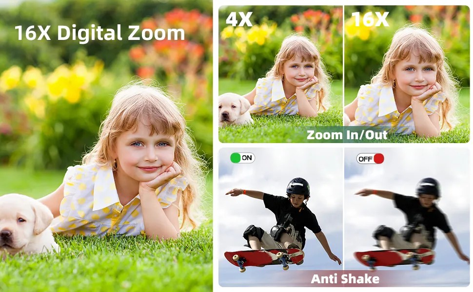 4K Digital Camera For Photography CCD Flash HD 16X ZOOM Digicam For ...
