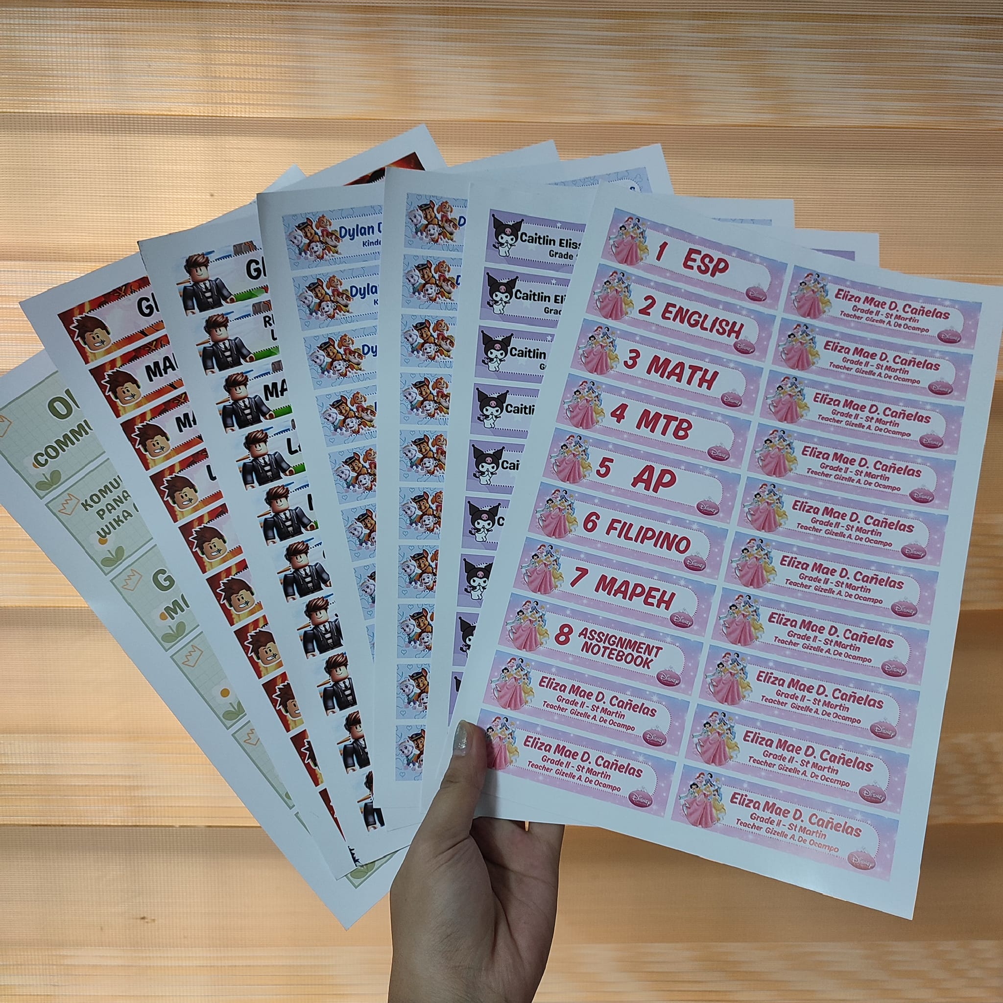 CUSTOMIZED STICKER LABEL (NOTEBOOK & BOOK LABELS) | Shopee Philippines