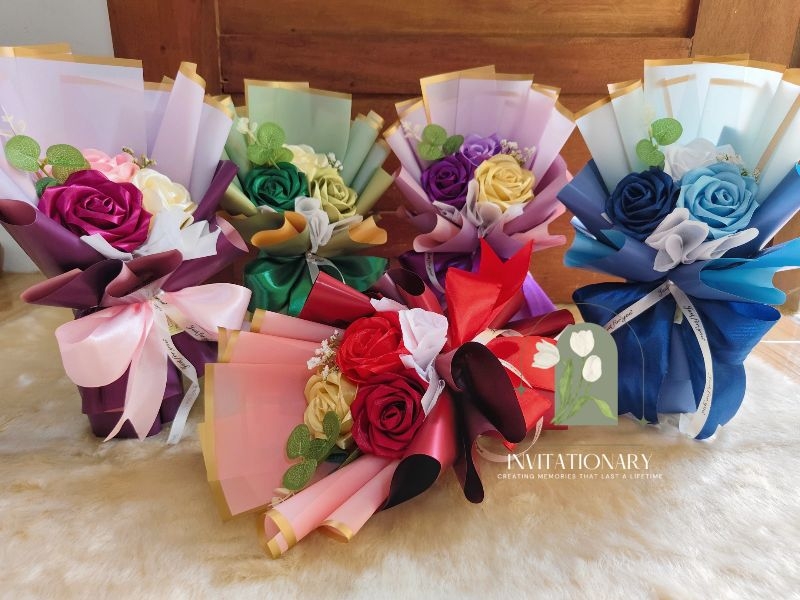 AMELIA 3pcs Satin Roses Bouquet | Shopee Philippines