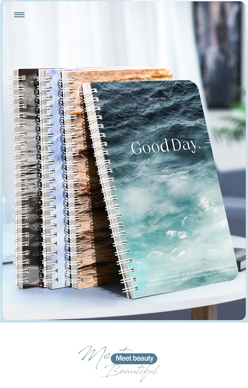 4pcs Thick A5 Spiral Spring Notebook For High School Loose Leaf ...