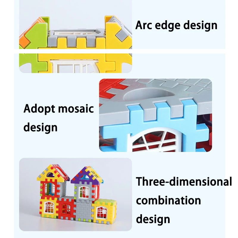 70/140/210PCS Kids DIY House Building Blocks Large Particle Block Wall ...