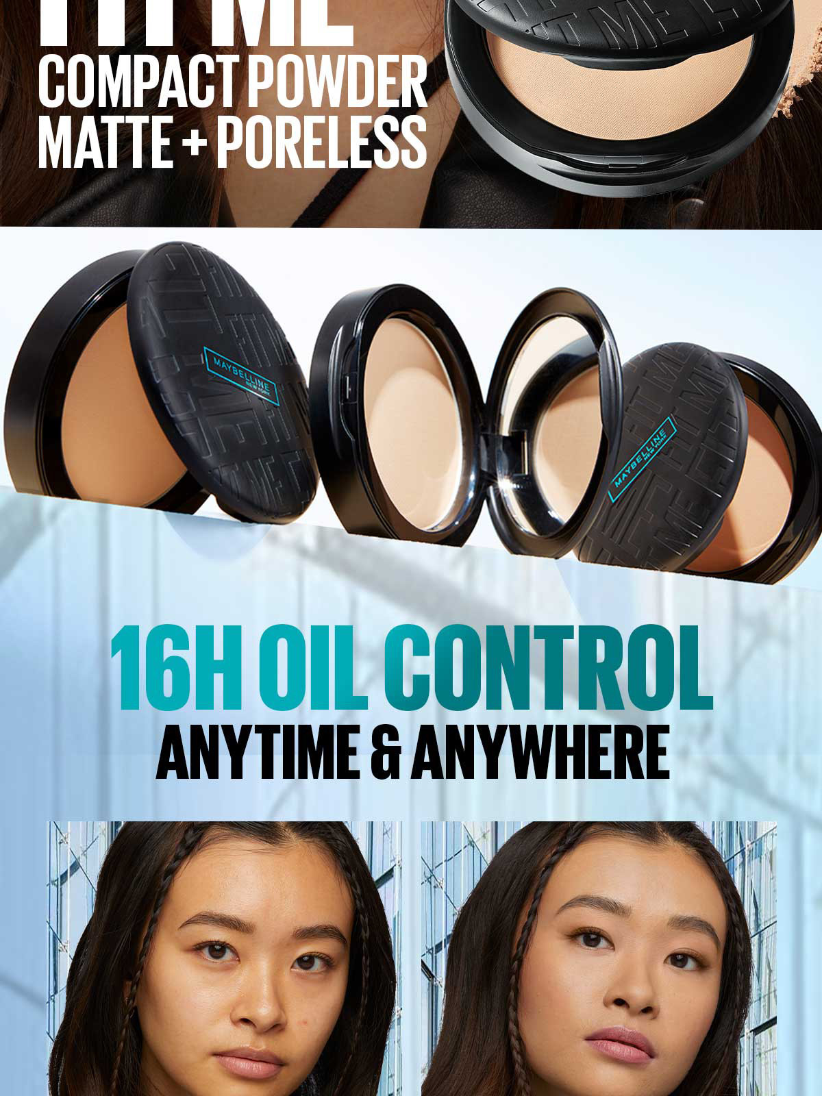 Maybelline Fit Me Compact Powder - Long lasting, 16HR Oil Control, SPF ...