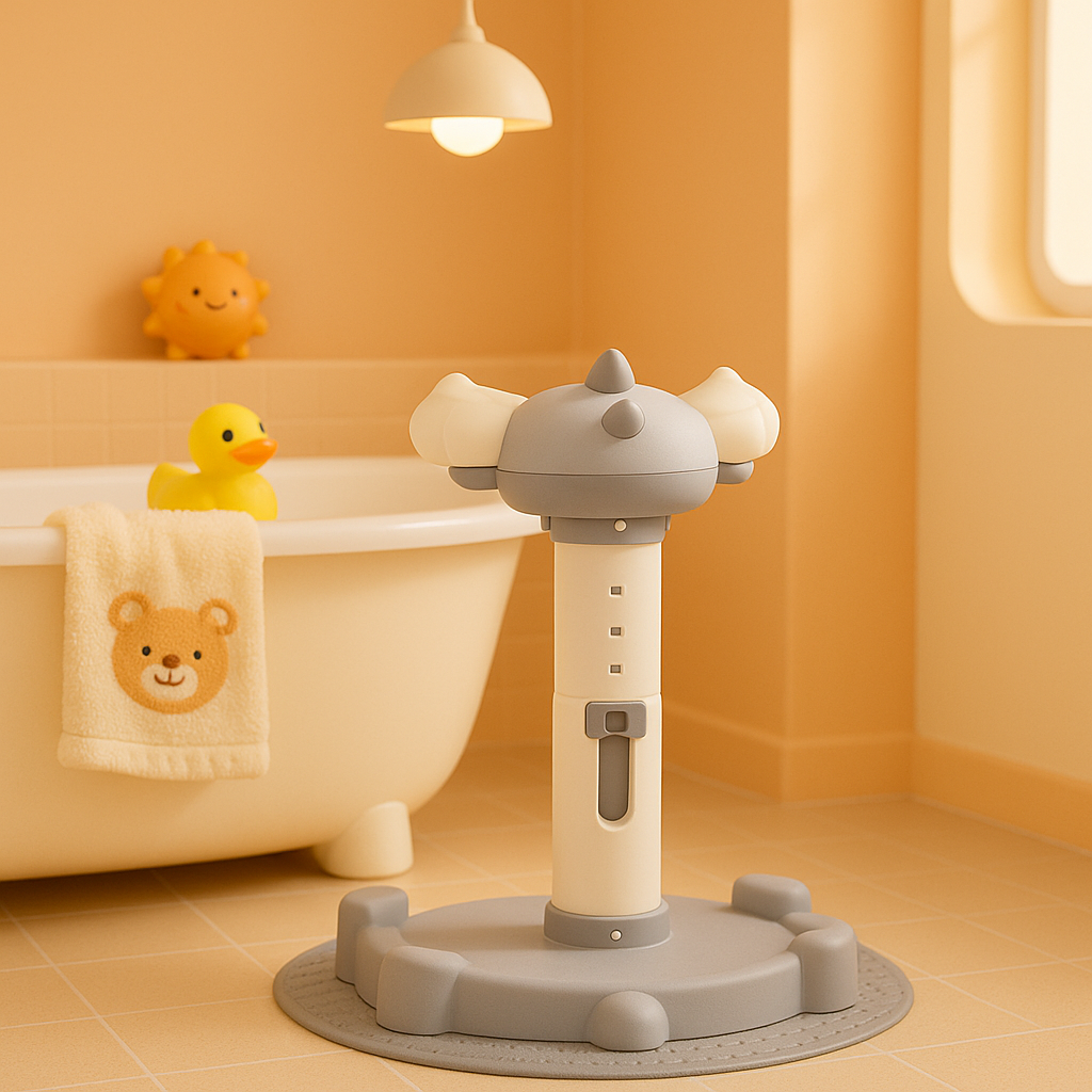 Baby Standing Bath Rack - Adjustable Shower Stand Assistive Armrests ...