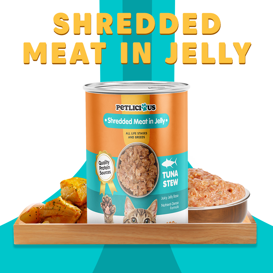 Petlicious Shredded Meat in Jelly Adult Cat and Kitten Wet Food Can ...