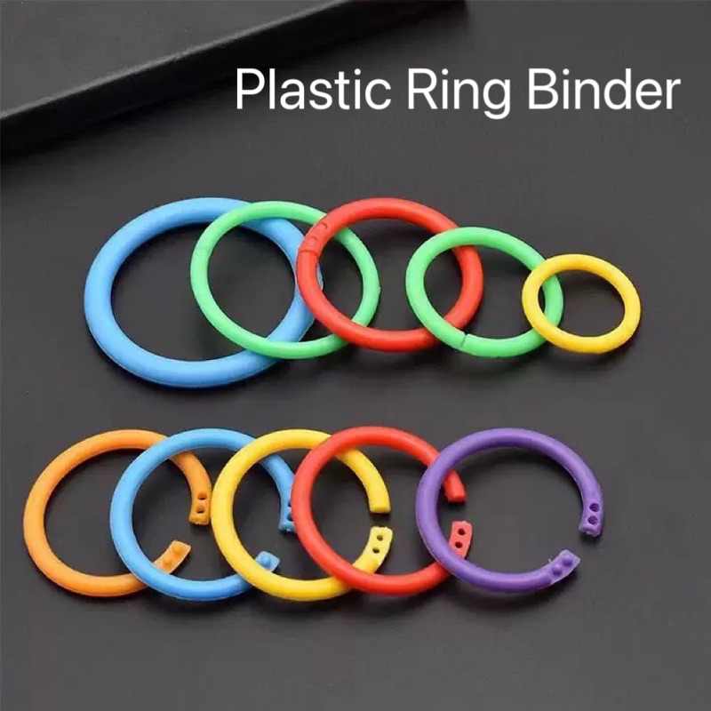 Insprin 50pcs 10pcs Solid color plastic ring binder for loose leaf ...