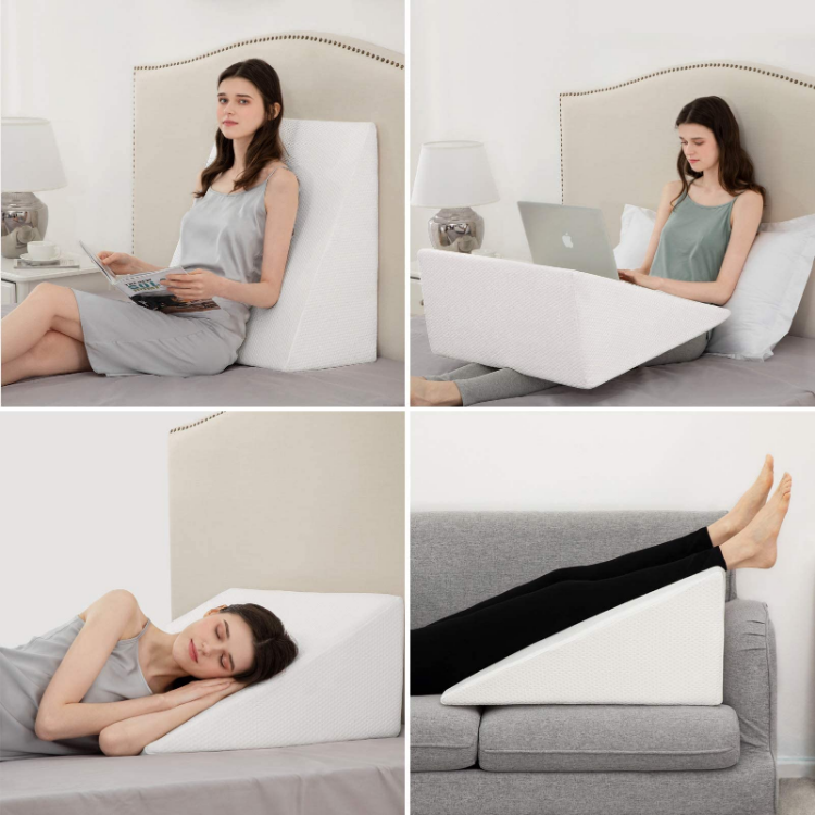 Comfort Wedge Pillow Premium Memory with Hypoallergenic Cover ...